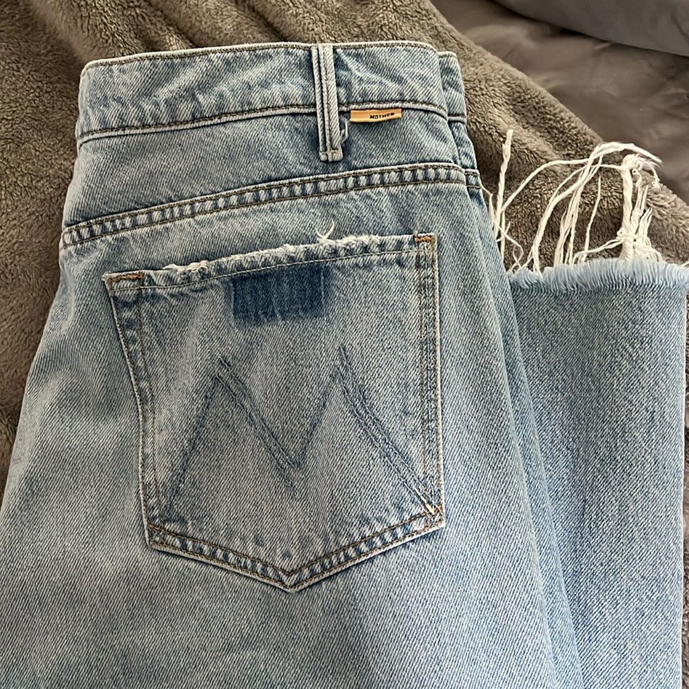 MOTHER Hustler Sz 31 Frayed Ankle Jean in Home On the Range